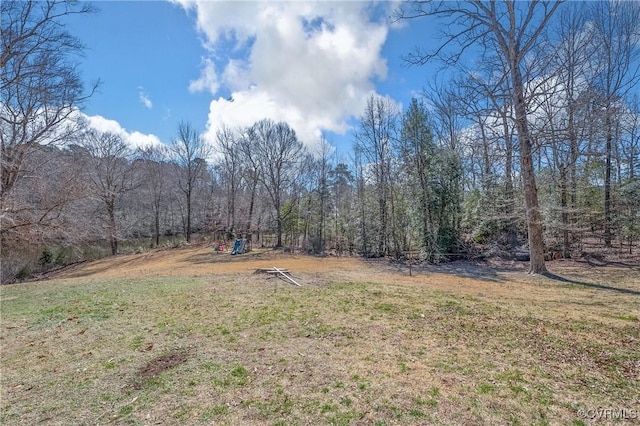 14401 Doctors Creek Rd, Lanexa, VA 23089 - view of grassy yard featuring a forest view