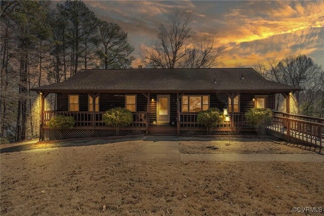 14401 Doctors Creek Rd, Lanexa, VA 23089 - view of front of home featuring covered porch and a shingled roof