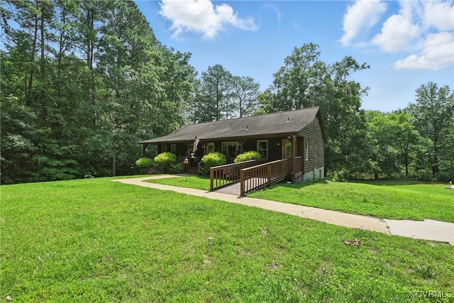 14401 Doctors Creek Rd, Lanexa, VA 23089 - single story home with a front lawn and a porch