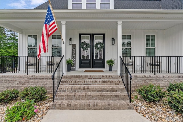 16319 Aklers Pl, Moseley, VA 23832 - entrance to property with roof with shingles and covered porch