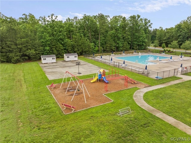 319 Wendenburg Ter, King William, VA 23009 - view of pool with a wooded view