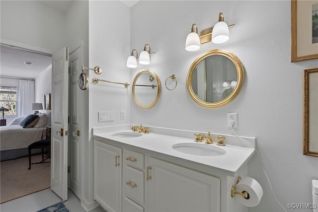 3401 Coles Point Way Unit A, Henrico, VA 23060 - full bathroom featuring connected bathroom, double vanity, tile patterned flooring, and toilet