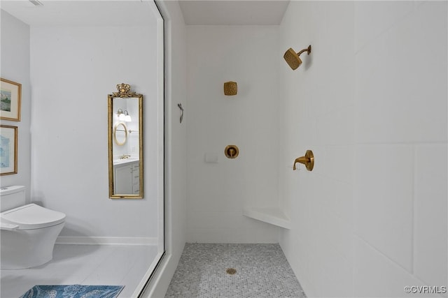 3401 Coles Point Way Unit A, Henrico, VA 23060 - full bathroom featuring a shower, toilet, and tile patterned floors