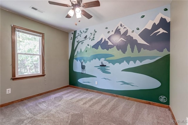 4509 Lockin Rd, Powhatan, VA 23139 - unfurnished room with carpet floors, ceiling fan, and baseboards