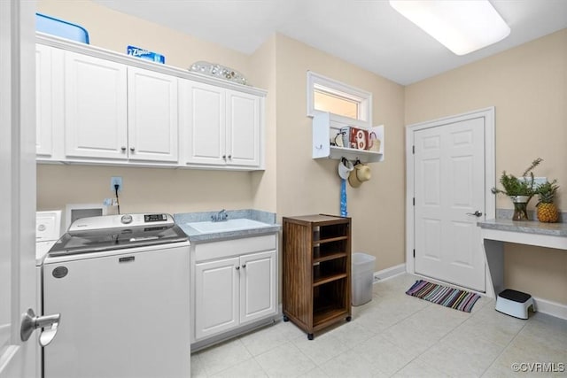 311 Victoria Way, Richmond, VA 23238 - laundry room with cabinet space, separate washer and dryer, and baseboards