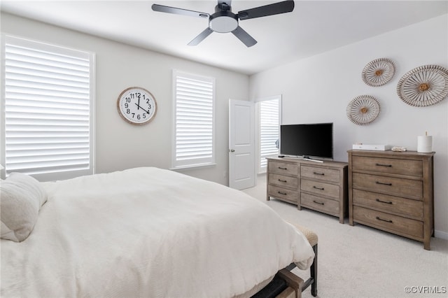 1900 Roseneath Rd Unit 8B, Richmond, VA 23230 - bedroom with light carpet and ceiling fan