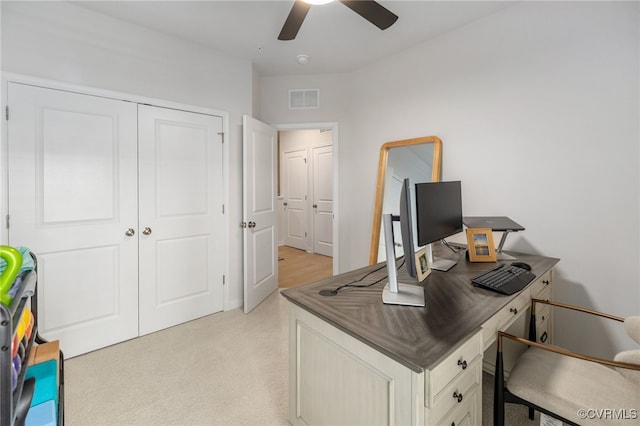 1900 Roseneath Rd Unit 8B, Richmond, VA 23230 - office space with ceiling fan and light carpet