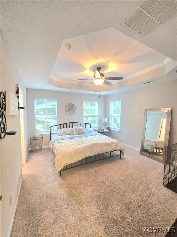 705 Prosperity Ct Unit 705, Williamsburg, VA 23188 - bedroom with a raised ceiling, carpet flooring, baseboards, and ceiling fan