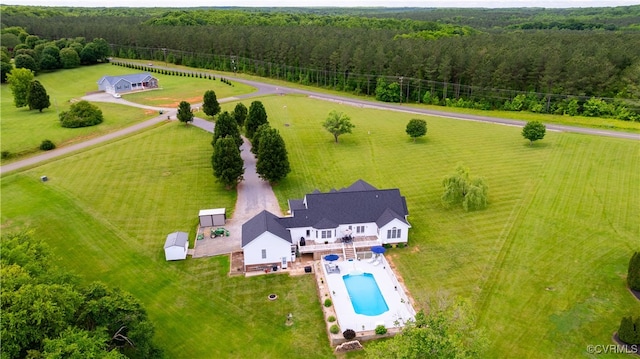 16180 Janet Dr, Amelia Courthouse, VA 23002 - overview of rural landscape featuring a forest and a pool