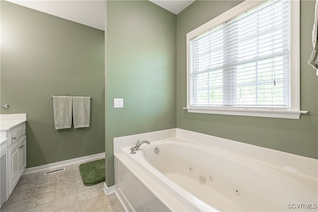 16180 Janet Dr, Amelia Courthouse, VA 23002 - full bathroom with a whirlpool tub, vanity, and baseboards