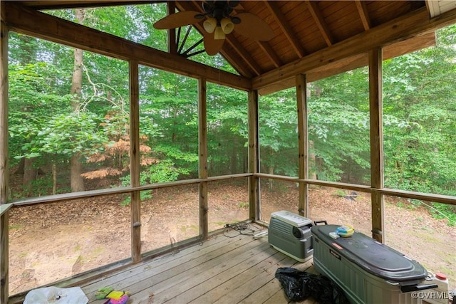 12009 Beaver Spring Ct, Midlothian, VA 23112 - unfurnished sunroom featuring a ceiling fan