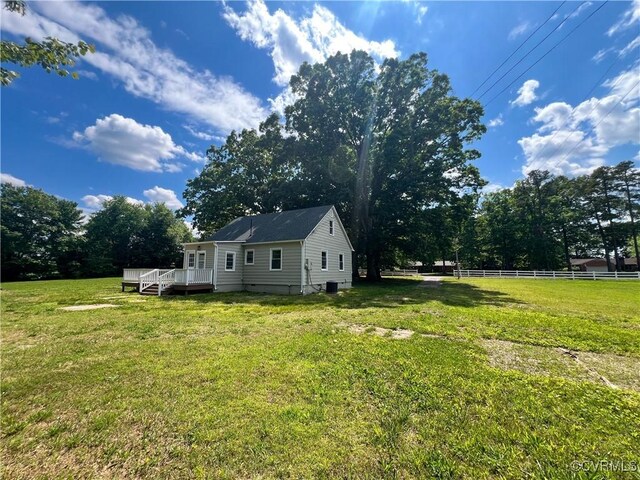 1857 Brunswick Rd, Blackstone, VA 23824 - view of side of property featuring a deck and central air condition unit