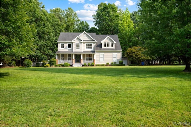 11137 Sterling Cove Dr, Chesterfield, VA 23838 - view of front of house with covered porch and a front lawn
