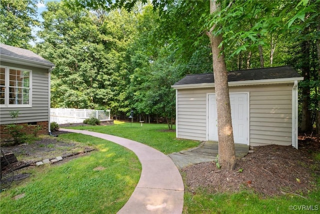 11137 Sterling Cove Dr, Chesterfield, VA 23838 - view of grassy yard with an outbuilding