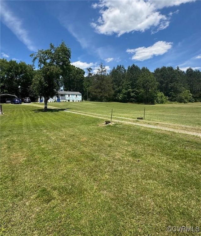 2095 Beef Rd, Greenville, VA 23847 - view of grassy yard with a wooded view