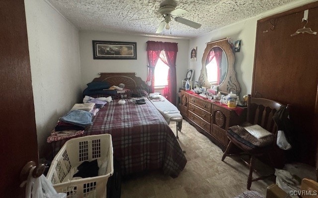 2095 Beef Rd, Greenville, VA 23847 - bedroom featuring ceiling fan and a textured ceiling