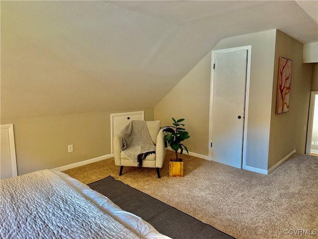 8409 Zell Ln, Henrico, VA 23229 - carpeted bedroom with lofted ceiling and baseboards