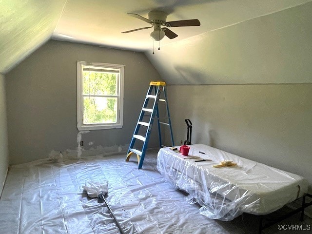 3706 Burnham Dr, Hopewell, VA 23860 - bedroom featuring vaulted ceiling and a ceiling fan