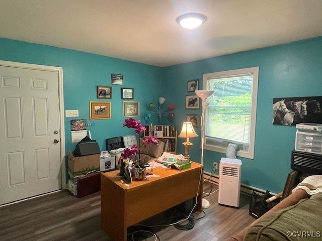 3706 Burnham Dr, Hopewell, VA 23860 - office area with wood finished floors