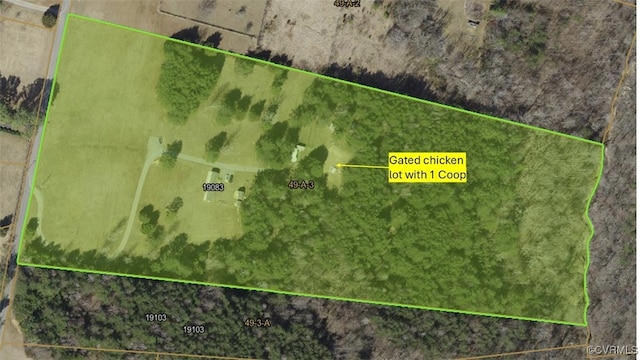 19083 Country Rd, Beaverdam, VA 23015 - map / location with property parcel outlined