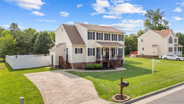 7012 Autumn Point Dr, North Chesterfield, VA 23234 - colonial inspired home featuring a shingled roof and crawl space