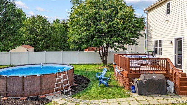 7012 Autumn Point Dr, North Chesterfield, VA 23234 - view of pool with a deck and area for grilling