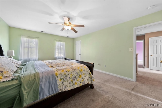 7012 Autumn Point Dr, North Chesterfield, VA 23234 - carpeted bedroom featuring baseboards, ceiling fan, and attic access