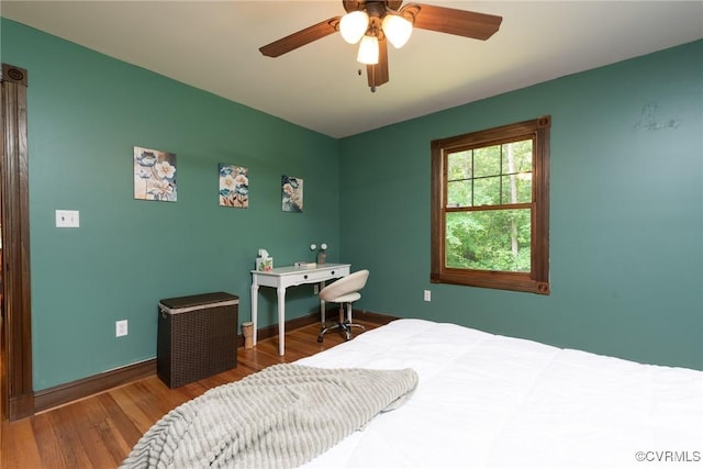 14421 Clazemont Rd, Montpelier, VA 23192 - bedroom with wood finished floors and a ceiling fan