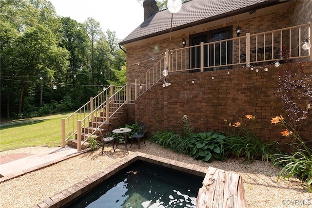 14421 Clazemont Rd, Montpelier, VA 23192 - view of pool with stairway and a lawn