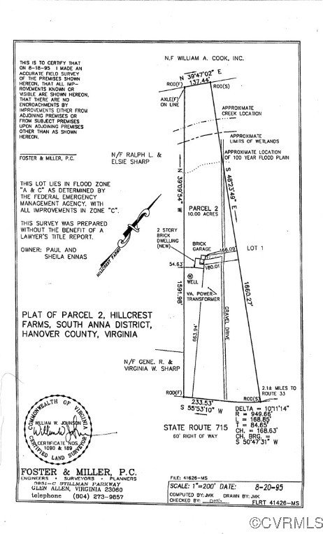 14421 Clazemont Rd, Montpelier, VA 23192 - survey map / technical document
