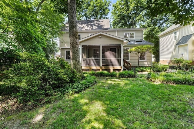 15210 Powell Grove Rd, Midlothian, VA 23112 - rear view of property featuring a sunroom