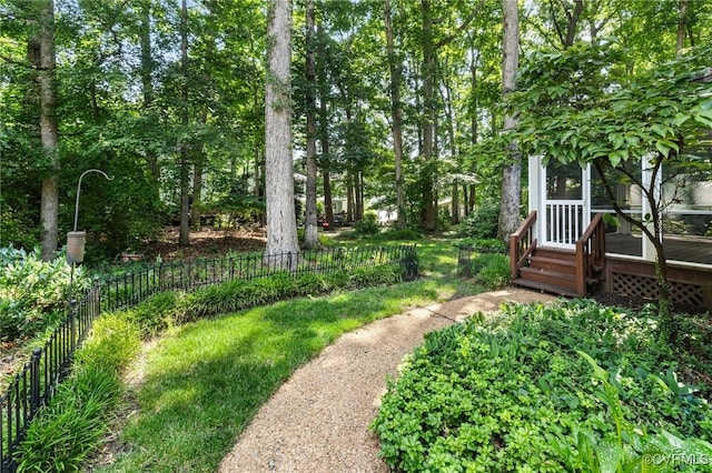 15210 Powell Grove Rd, Midlothian, VA 23112 - view of yard with a sunroom