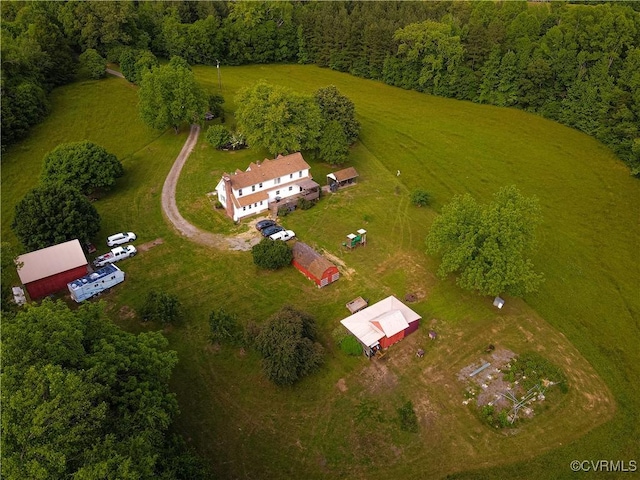 87 Northwood Ln, Cumberland, VA 23040 - aerial view of property and surrounding area with rural landscape