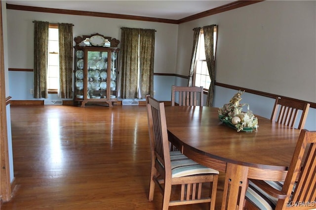 87 Northwood Ln, Cumberland, VA 23040 - dining space featuring plenty of natural light, wood finished floors, and ornamental molding
