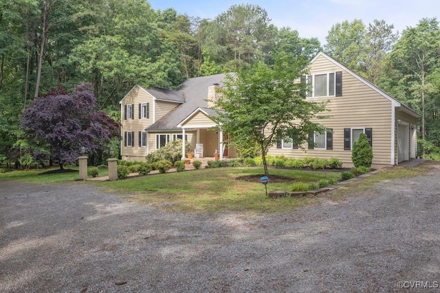 532 Fords Rd, Manakin Sabot, VA 23103 - view of front of property with gravel driveway and covered porch