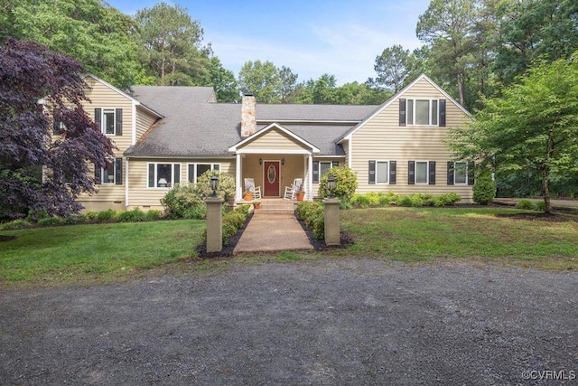 532 Fords Rd, Manakin Sabot, VA 23103 - view of front of house featuring a chimney and a front yard