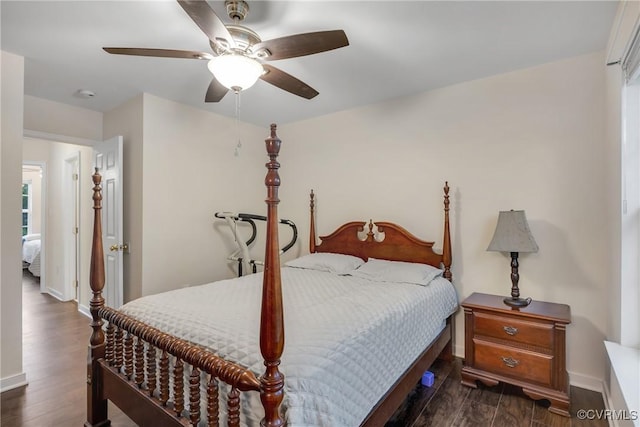 4613 Milfax Rd, Chesterfield, VA 23224 - bedroom with dark wood-type flooring and ceiling fan