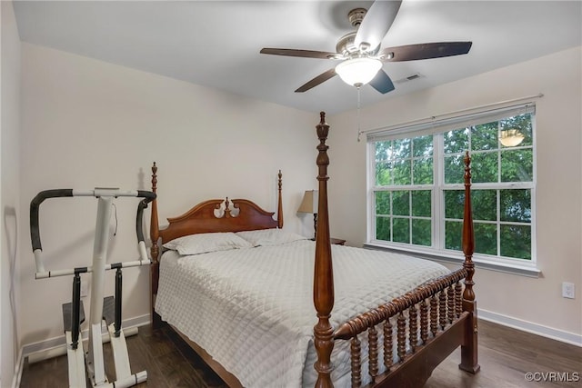 4613 Milfax Rd, Chesterfield, VA 23224 - bedroom featuring wood finished floors and ceiling fan