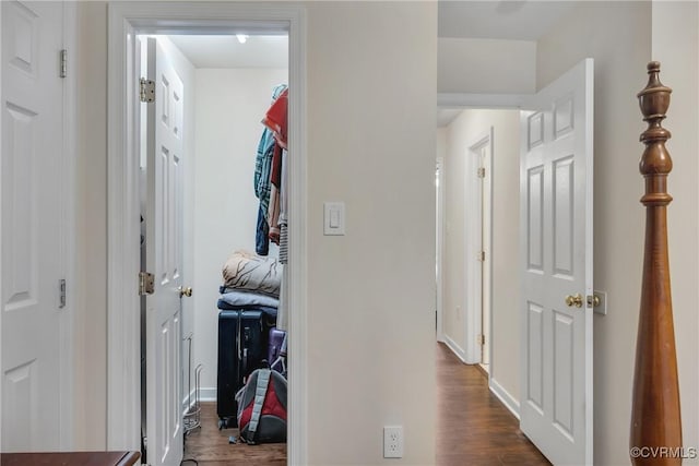 4613 Milfax Rd, Chesterfield, VA 23224 - corridor featuring dark wood-type flooring and baseboards