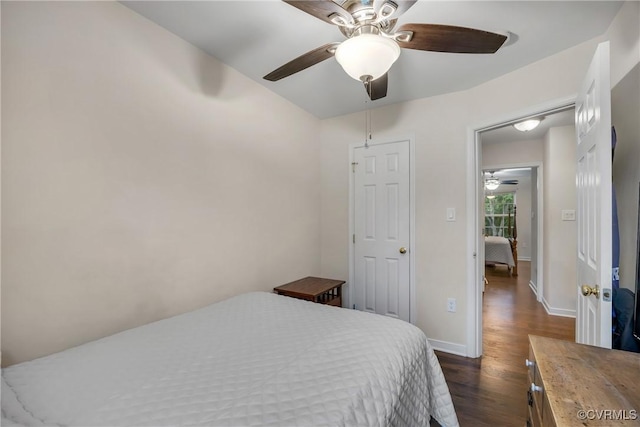4613 Milfax Rd, Chesterfield, VA 23224 - bedroom with dark wood finished floors and ceiling fan