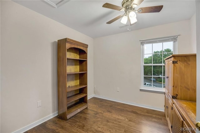 4613 Milfax Rd, Chesterfield, VA 23224 - unfurnished bedroom featuring dark wood-type flooring and ceiling fan