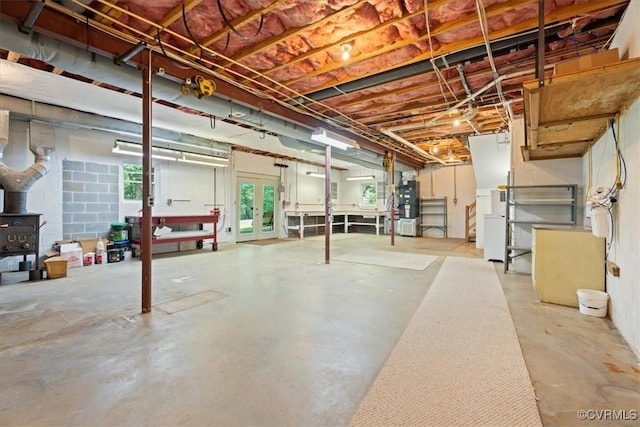 3786 Donavon Mill Ct, Powhatan, VA 23139 - below grade area with a wood stove