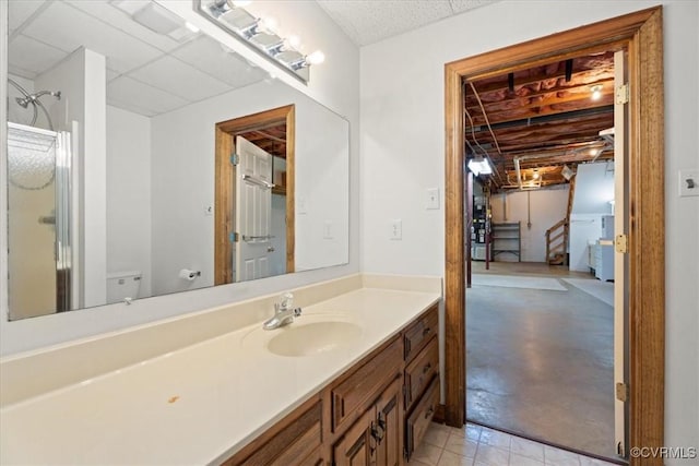 3786 Donavon Mill Ct, Powhatan, VA 23139 - full bathroom with toilet, vanity, and a shower with door