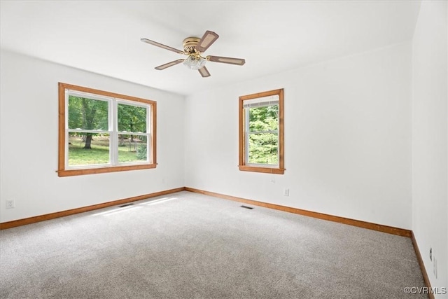 3786 Donavon Mill Ct, Powhatan, VA 23139 - carpeted spare room with baseboards and a ceiling fan