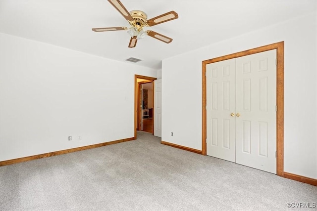 3786 Donavon Mill Ct, Powhatan, VA 23139 - unfurnished bedroom featuring baseboards, carpet, a closet, and ceiling fan