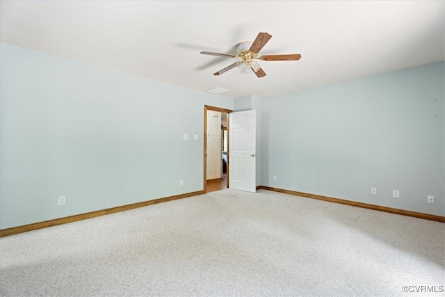 3786 Donavon Mill Ct, Powhatan, VA 23139 - spare room with baseboards, carpet, and a ceiling fan
