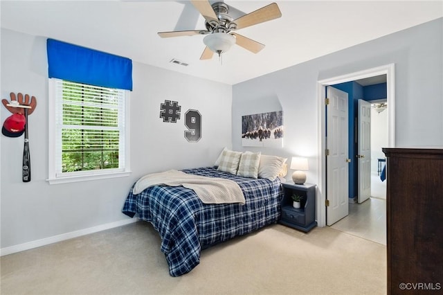 11601 Shadow Run Ln, Glen Allen, VA 23059 - carpeted bedroom featuring baseboards and ceiling fan