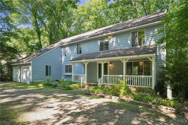 5910 Harbourwood Pl, Chesterfield, VA 23112 - view of front of house featuring a porch, driveway, and a garage