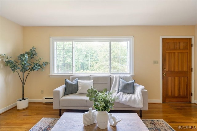 5441 Claridge Dr, Chesterfield, VA 23832 - living area with plenty of natural light, wood finished floors, and baseboards
