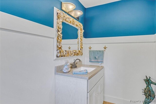 224 Oyster Creek Dr, White Stone, VA 22578 - bathroom with vanity and baseboards